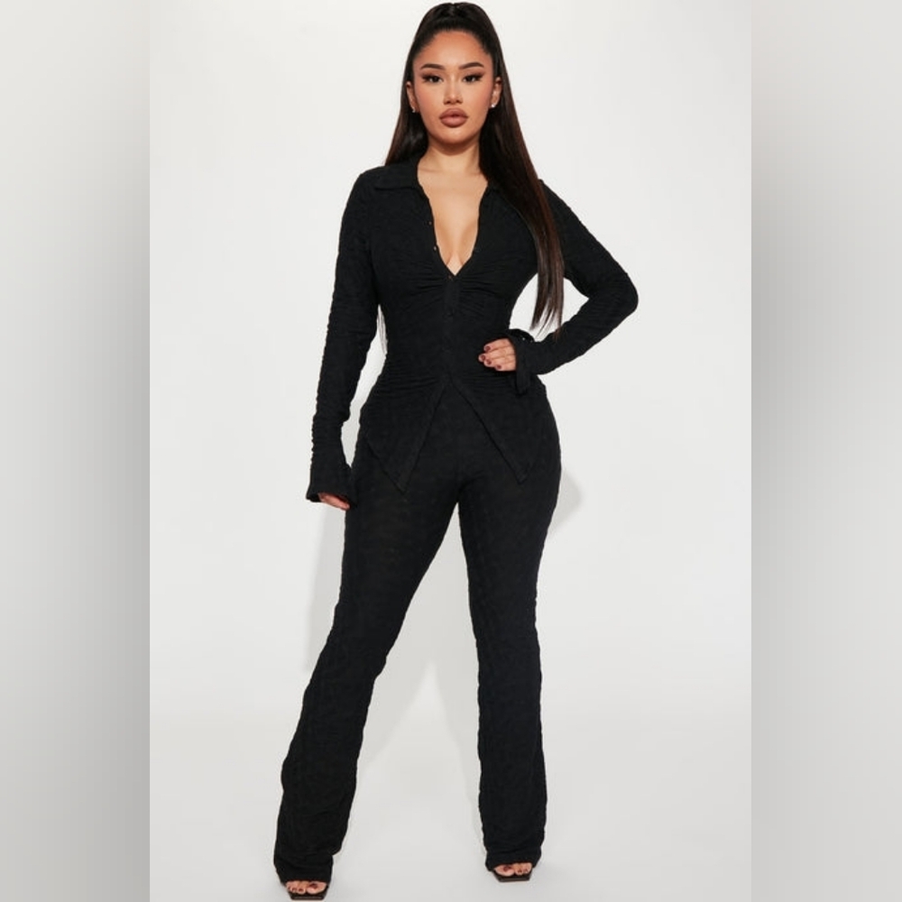 Fashion Nova Petite Liliana Pant Set - Black